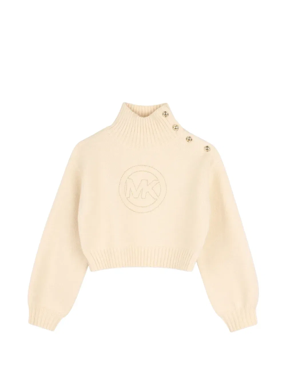 Свитер с пуговицами Michael Kors Kids, бежевый