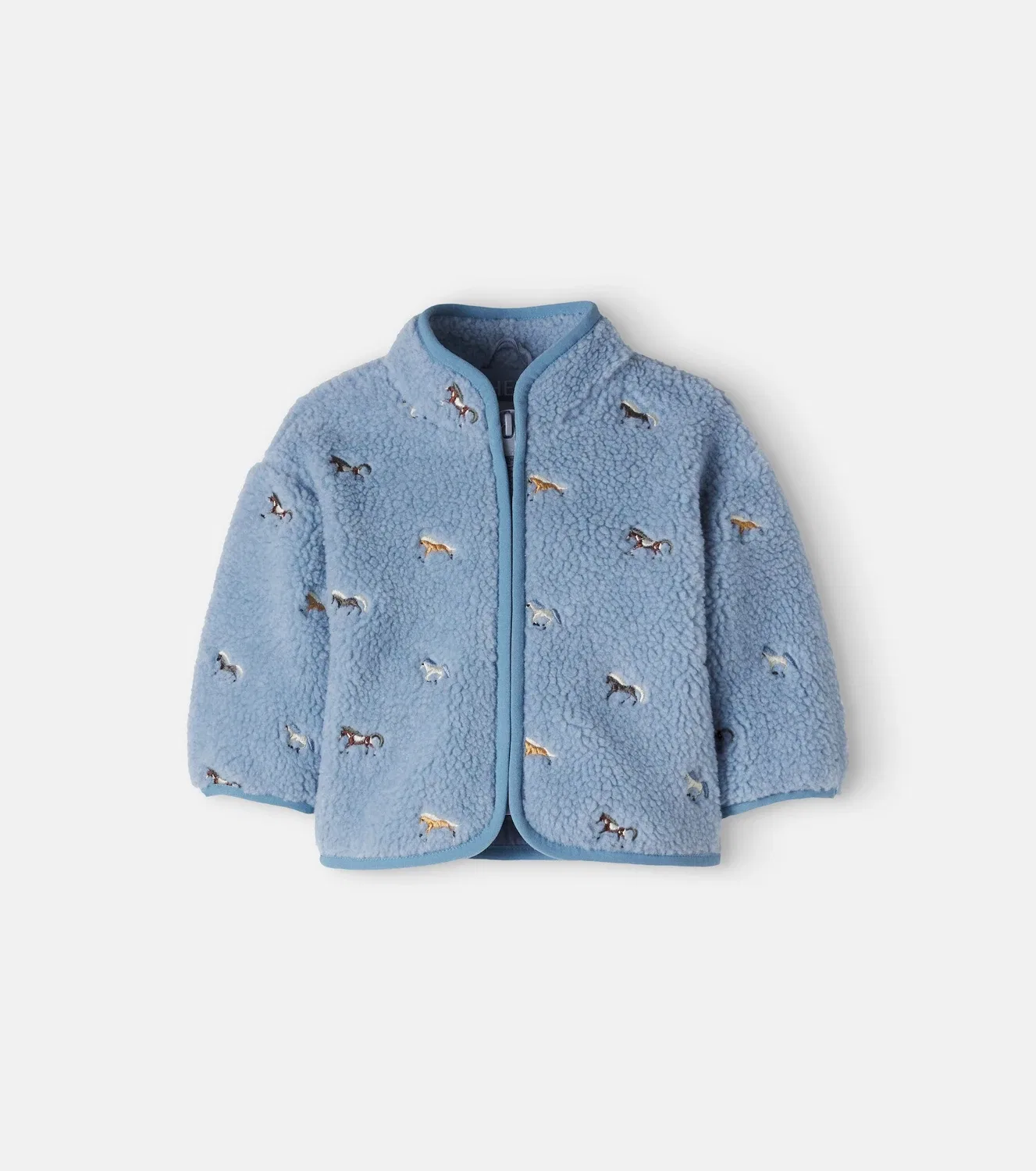 Детская флисовая куртка с вышивкой Stella Mccartney Kids, синий
