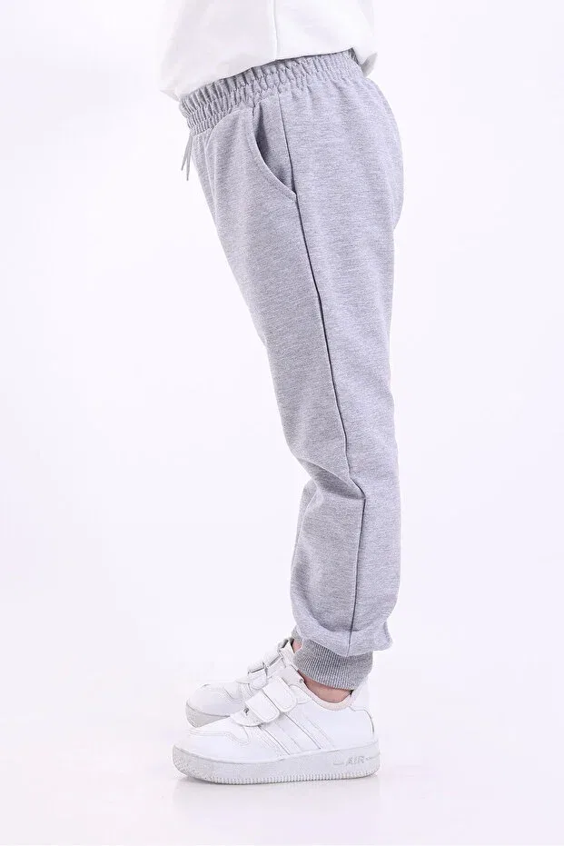 Детские спортивные штаны для девочек хлопковые комплект 3 шт Lifa Kids, Gri Lacivert Siyah — фото 4