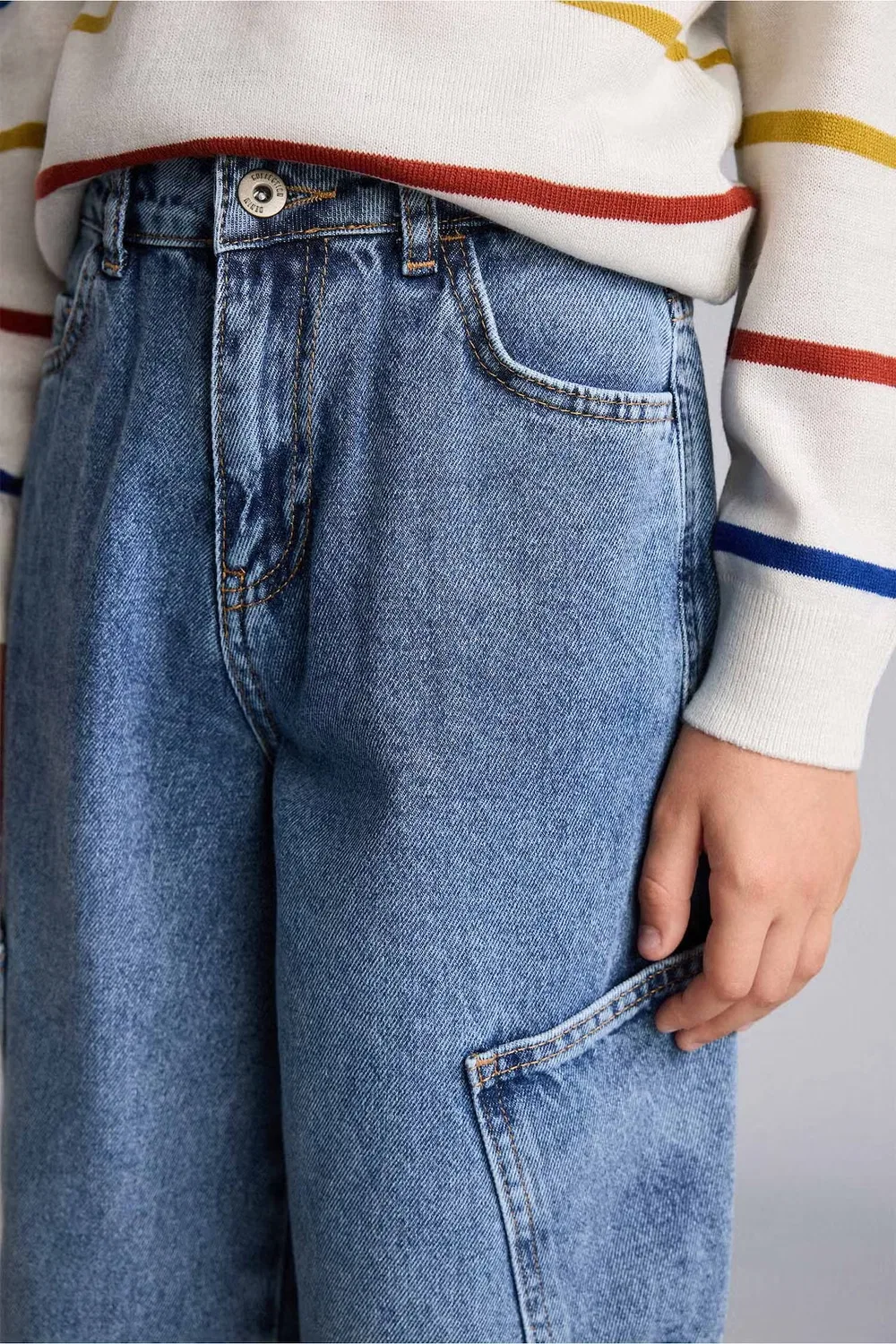 Джинсы прямые для мальчика Denim Defacto, синий — фото 4