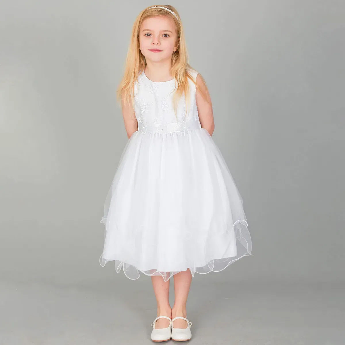 Платье Tiffany Uk Flower Girl Boutique, White