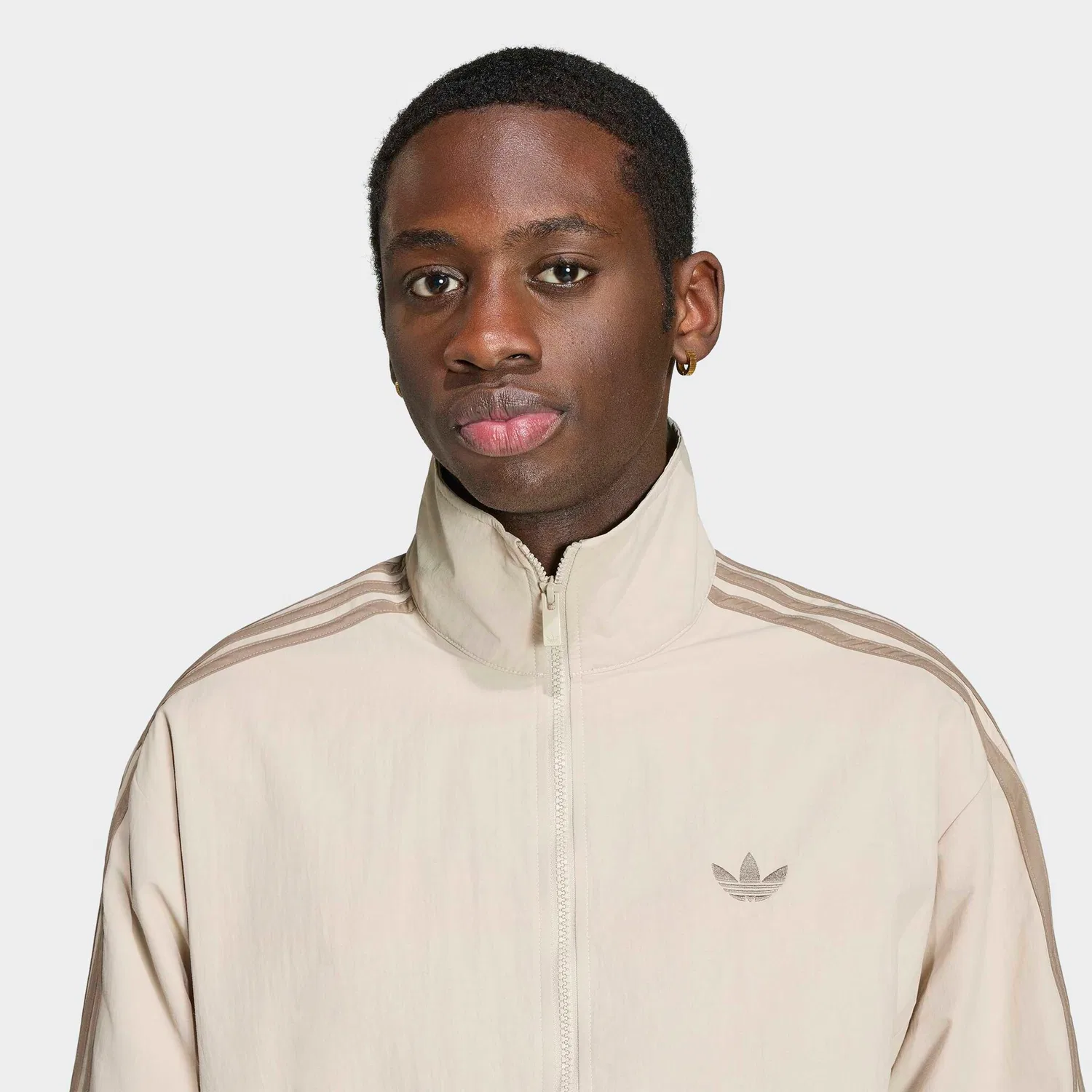 Мужская тренировочная куртка с воротником-стойкой Adidas Originals, Khaki — фото 3