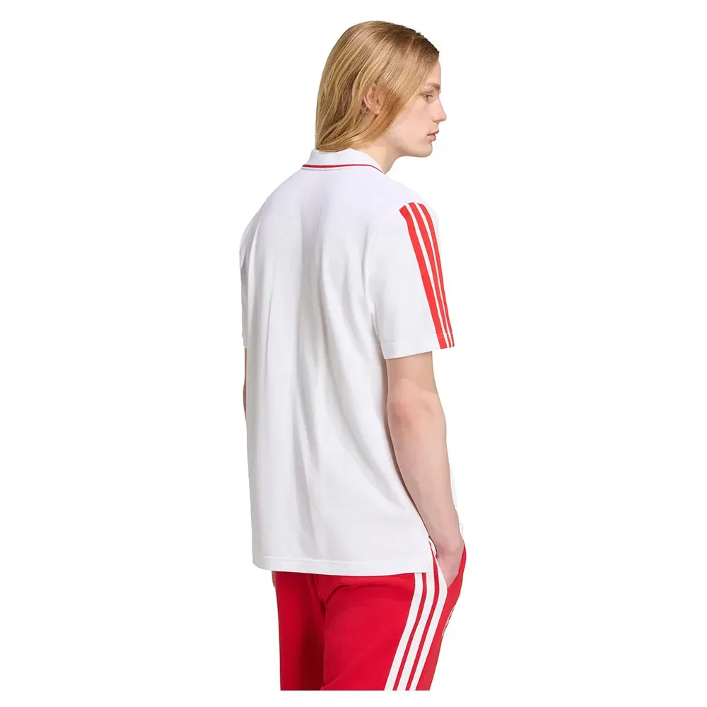 Мужское поло с коротким рукавом FC Bayern Munich DNA Adidas, White — фото 2