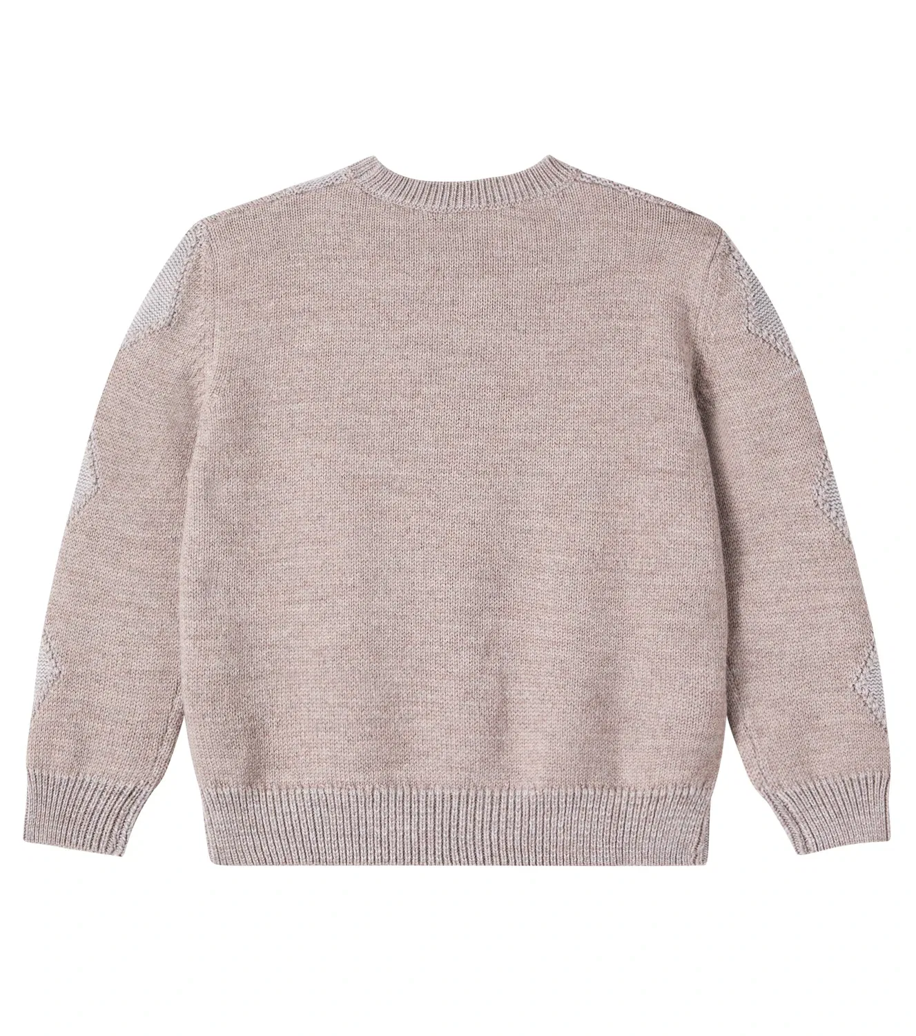 Свитер из шерсти с интарсией Dolce&Gabbana Kids, бежевый — фото 3