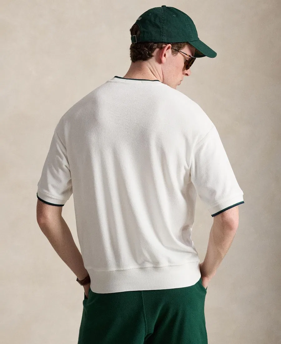 Футболка с коротким рукавом из махровой ткани с вышивкой Polo Ralph Lauren, White — фото 4