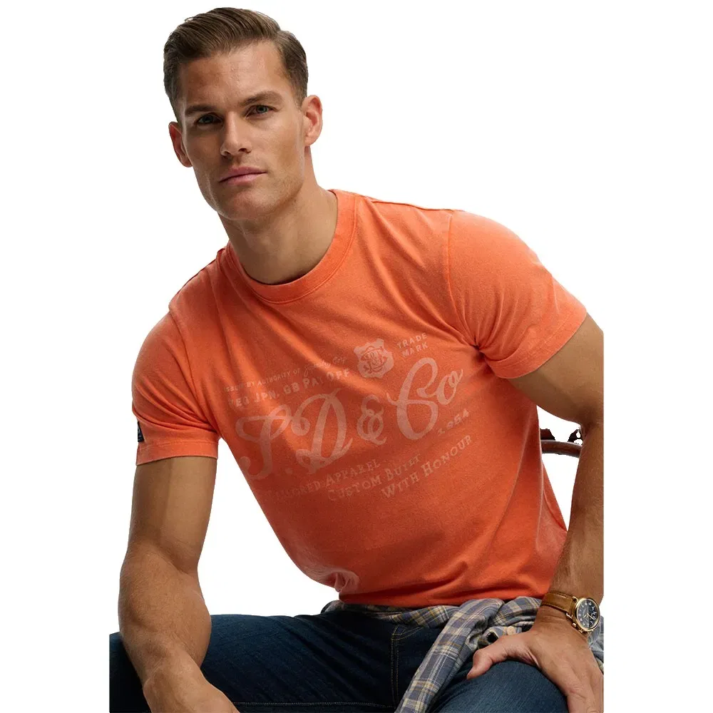 Футболка с коротким рукавом Relaxed Fit Superdry Industry Worker, оранжевый — фото 4