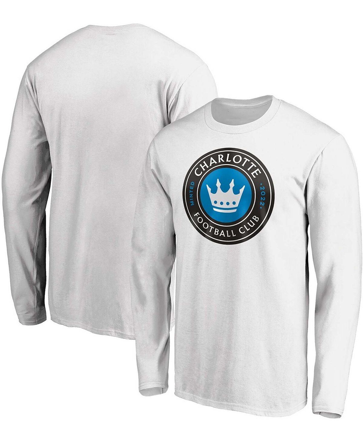 

Мужская белая футболка с длинным рукавом с логотипом charlotte fc primary Fanatics, белый