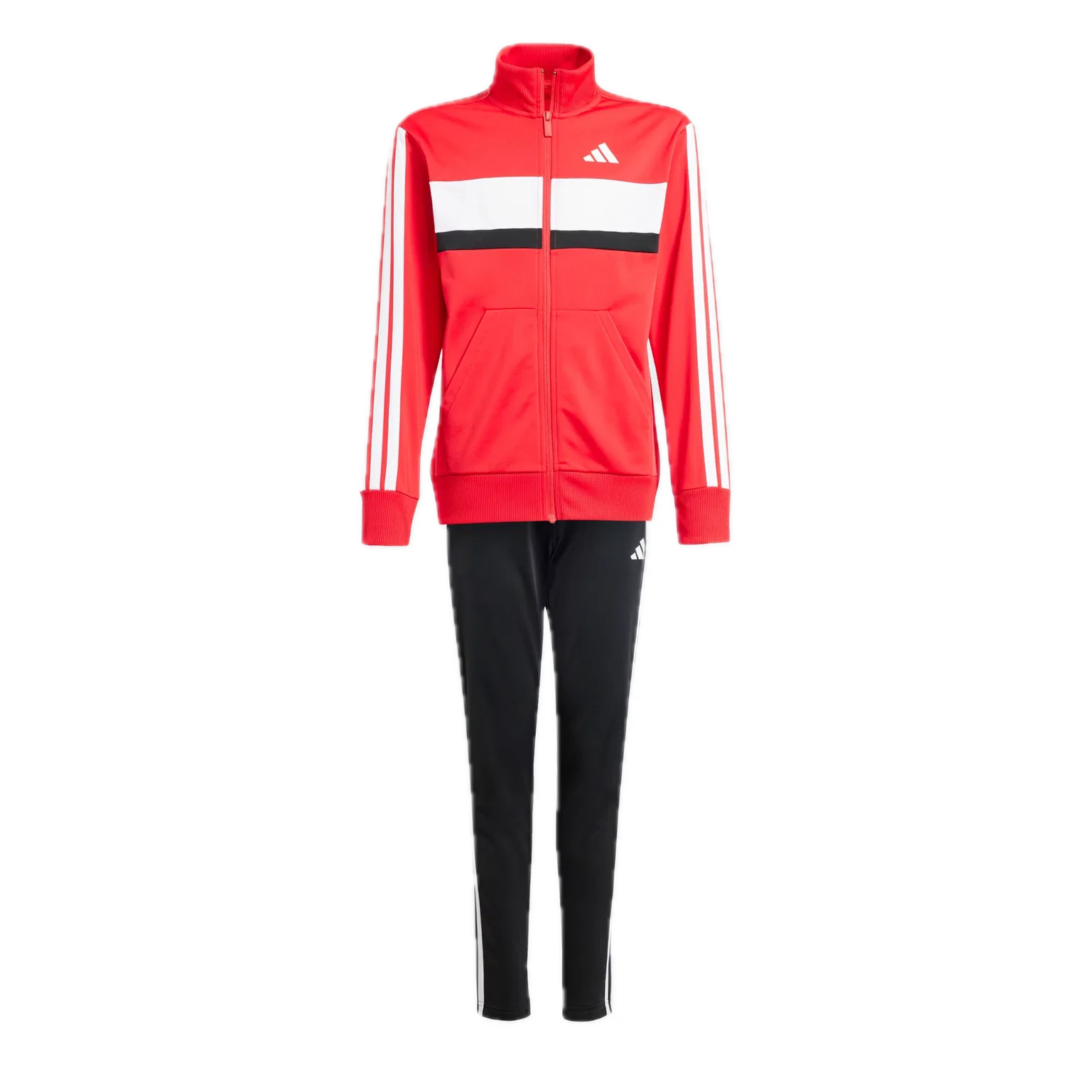 Детский спортивный костюм с тремя полосками Adidas, красный