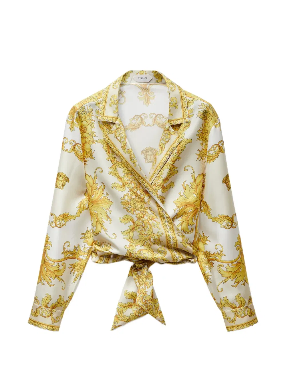 Рубашка шелковая Versace, белый