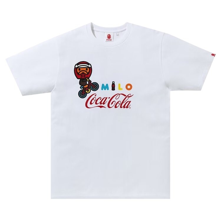 

Футболка BAPE x Coca Cola Milo BMX Tee 'White', белый