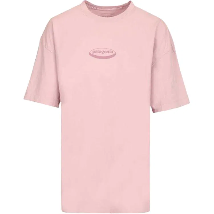 Футболка оверсайз с овальным логотипом Patagonia, Quiet Pink