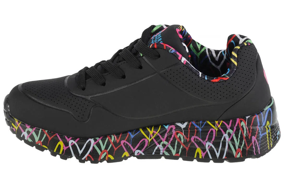 Детские кроссовки для девочек с технологией Air-Cooled Memory Foam Uno Lite Skechers, Schwarz — фото 2