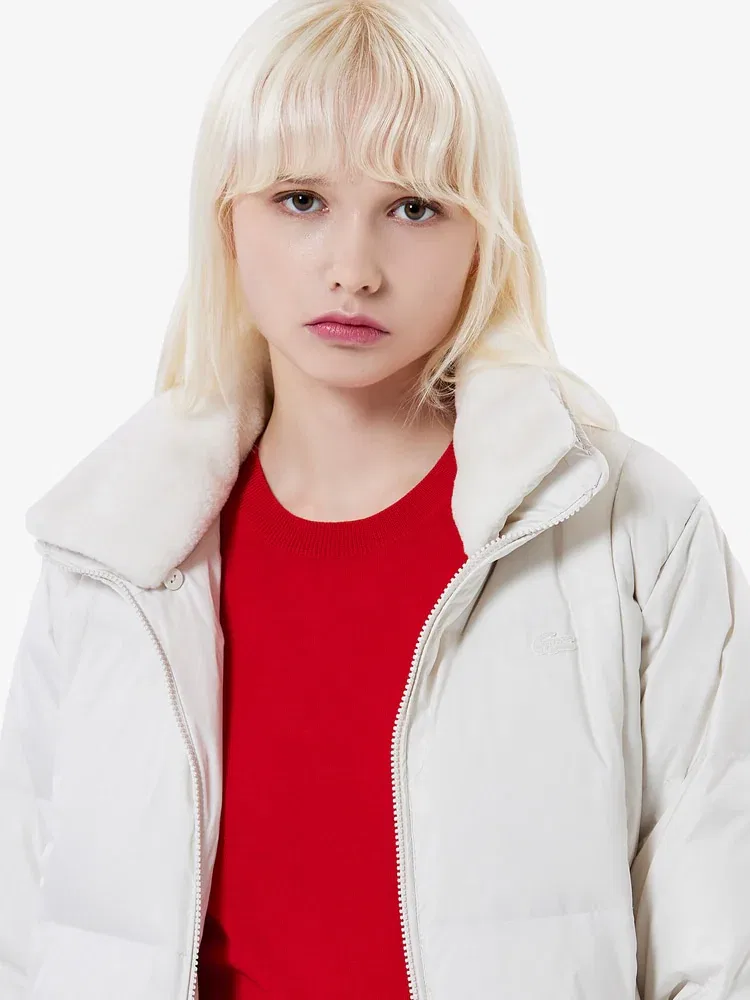Куртка женская LACOSTE White, на молнии, легкая — фото 2