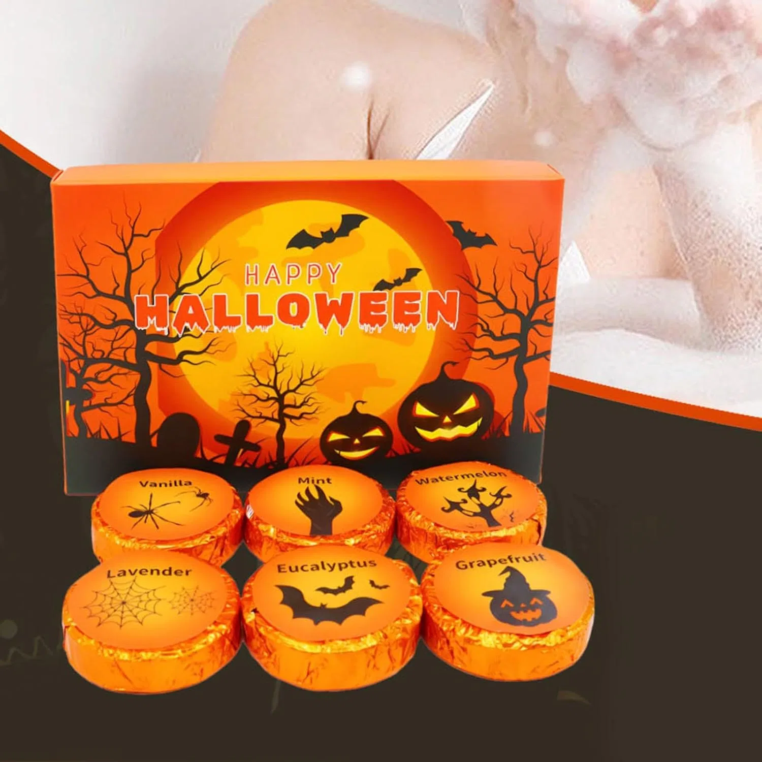 Набор ароматерапевтических шипучок для душа, Halloween, 6 шт, Lavender Generic — фото 3