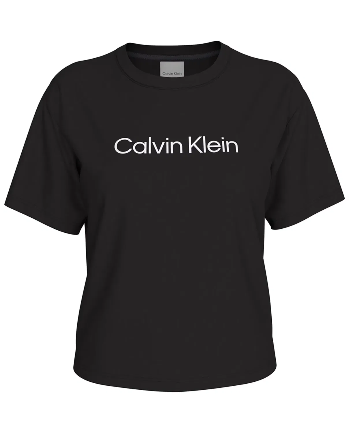 Женская футболка с коротким рукавом хлопковая Calvin Klein, Negro — фото 4