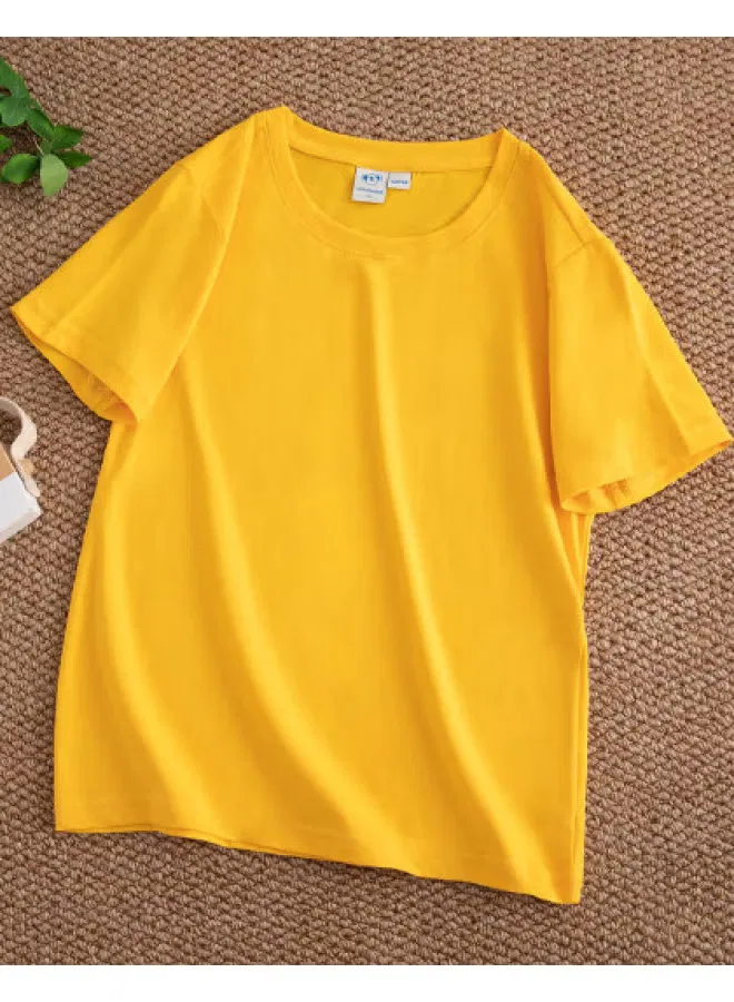 Футболка с коротким рукавом, хлопковый микс, Jeanswest, оранжево-желтый