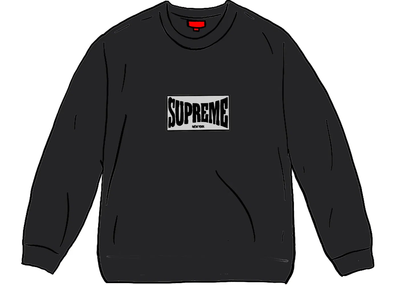 Мужская футболка с длинным рукавом Supreme L/S Top, Black