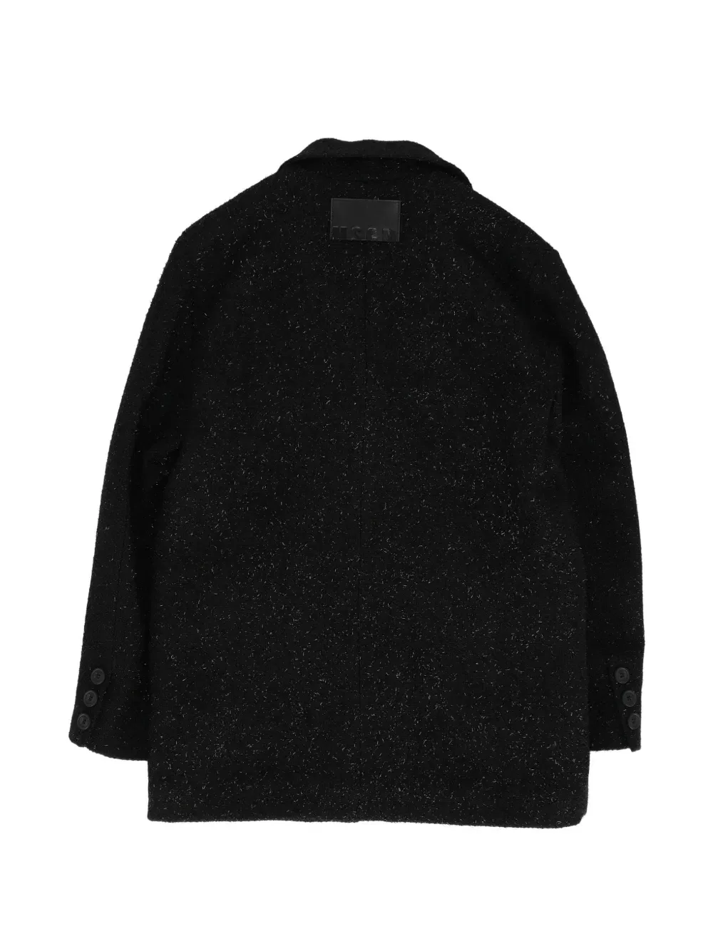 Пальто-дафлкот с длинным рукавом MSGM Kids, черный — фото 2