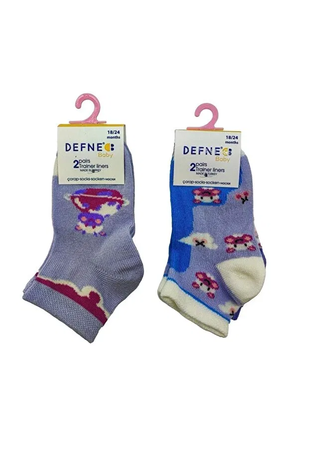 Детские носки-пинетки хлопковые 4 пары Defne Baby, Multicolor — фото 4