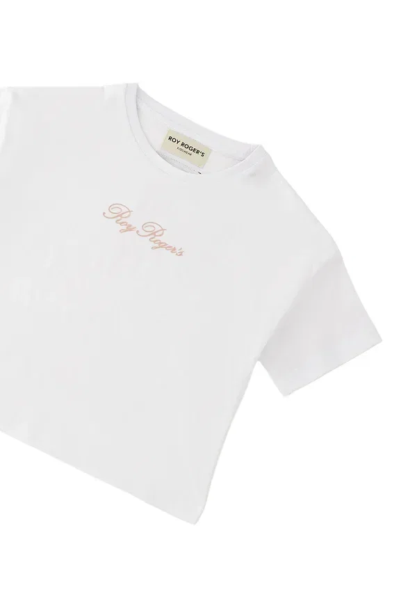 Футболка с принтом Print t-shirt Roy Rogers, optical white, белый — фото 3