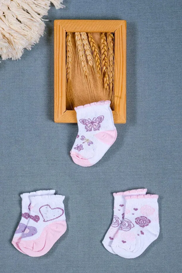 Детские носки для девочек хлопковые с рюшами Cocole Socks, Multicolor — фото 2
