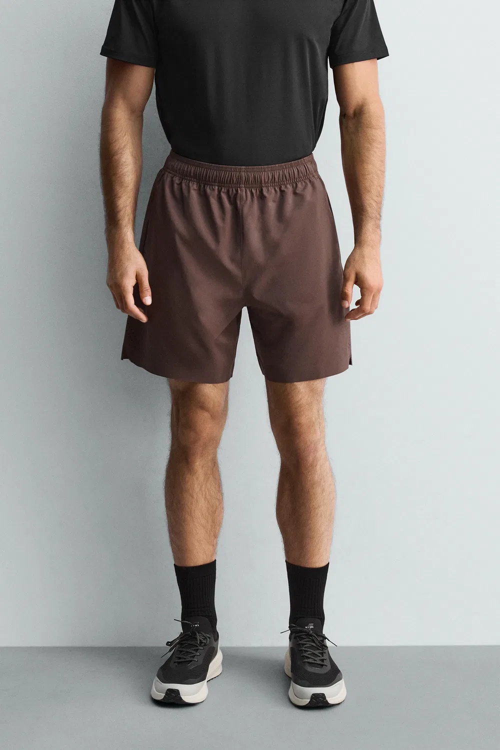 9-дюймовые тренировочные шорты ZARA, Brown — фото 2