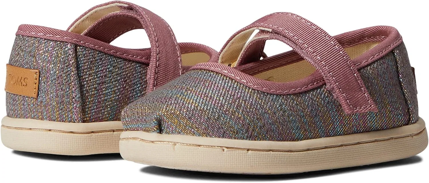 Детские туфли Мэри Джейн для девочек Tiny TOMS, Raspberry Multi — фото 2