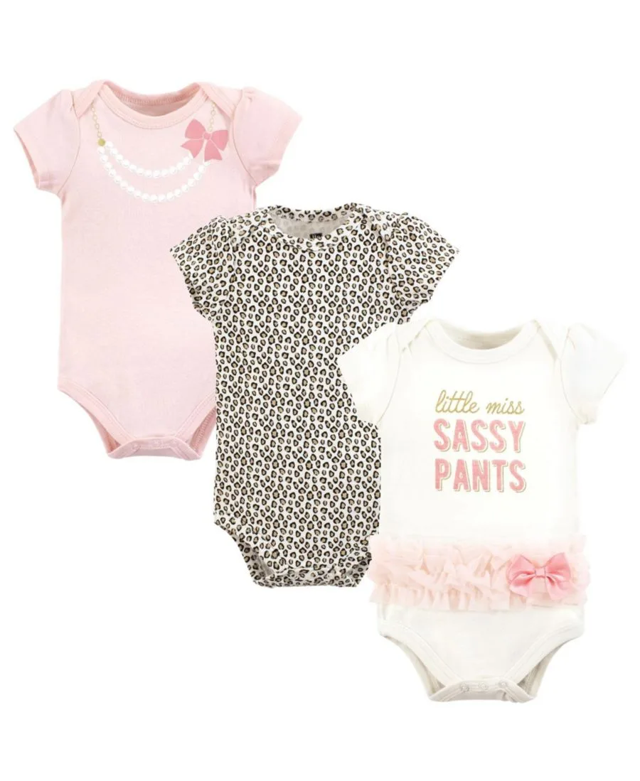 Комплект из 3 хлопковых боди Hudson Baby, Miss Sassy Pants
