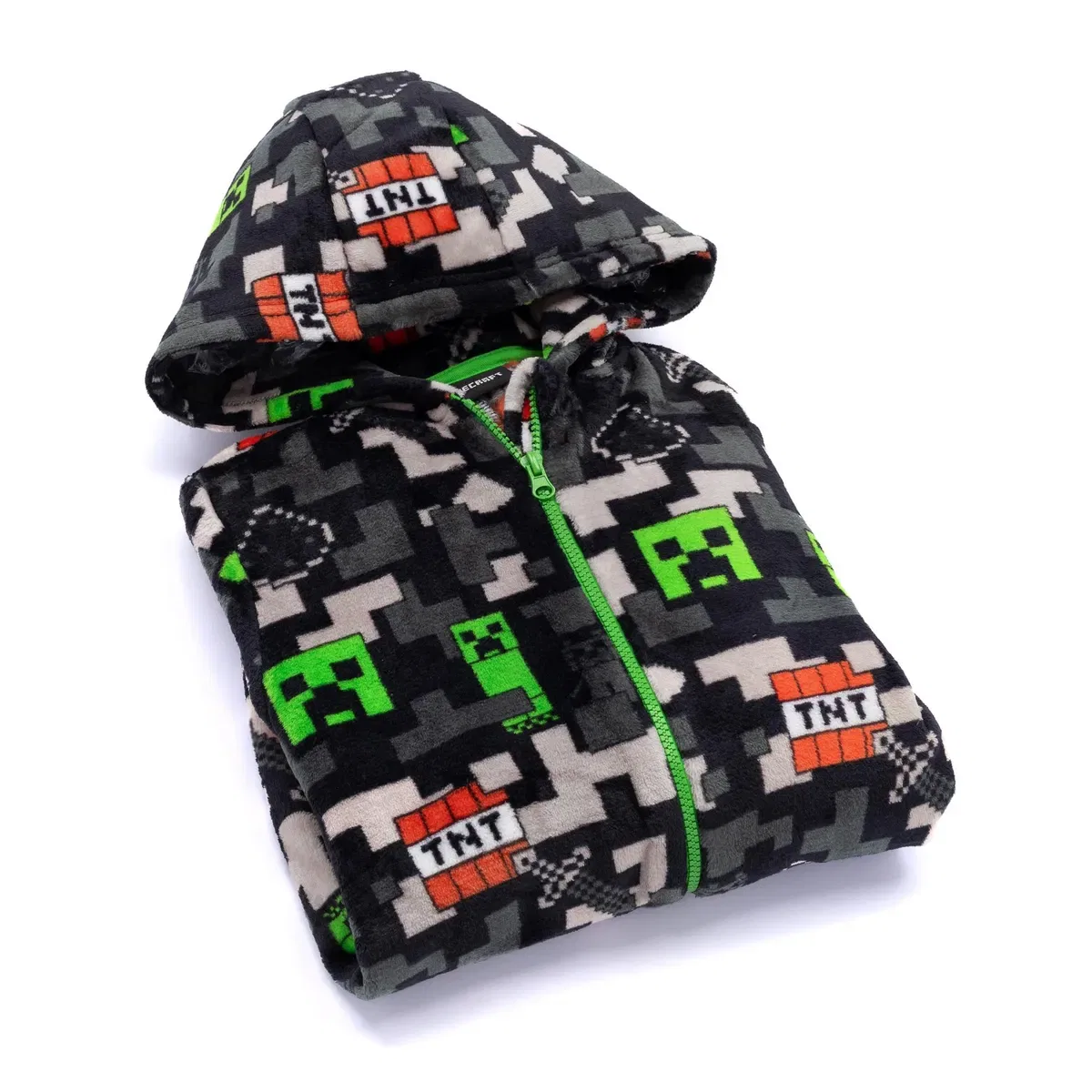 Детский боди-комбинезон с принтом Creeper & TNT для мальчиков Minecraft, Green — фото 2