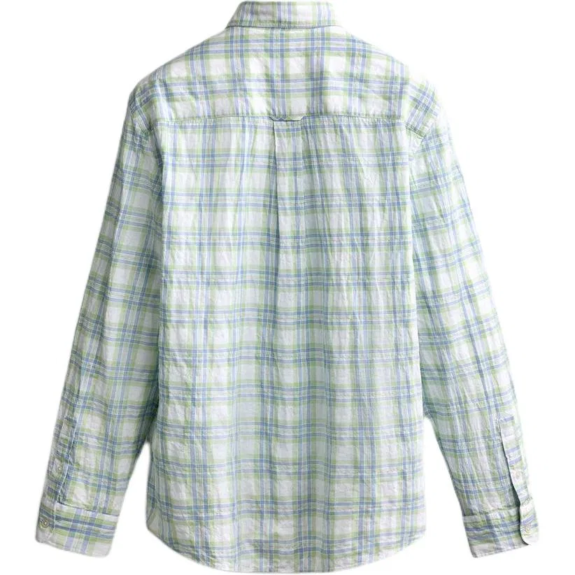 Мужская рубашка с принтом Green/Blue ZARA, Зеленый/Синий — фото 3