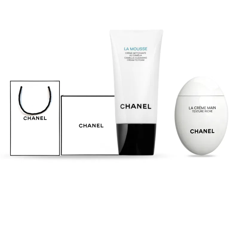 Набор для ухода за кожей Камелия Очищающее молочко и Крем для рук, CHANEL, Белый — фото 3