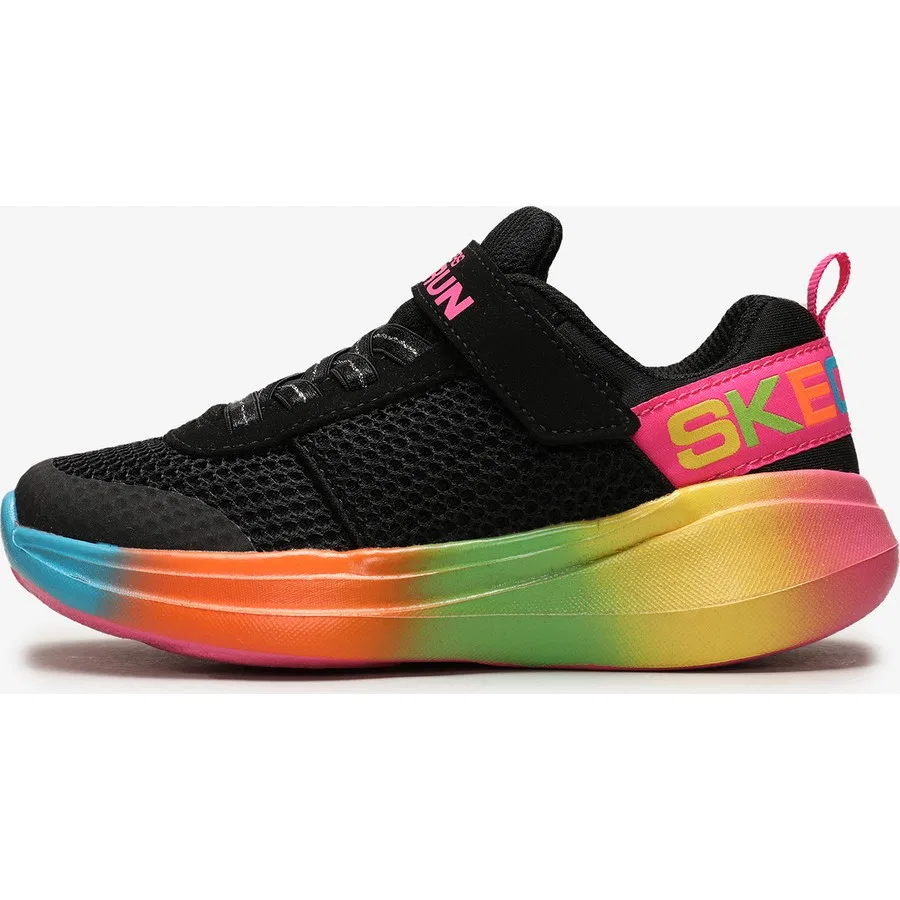 Детские спортивные кроссовки с принтом Go Run Fast - Electric Fun Skechers, Черный