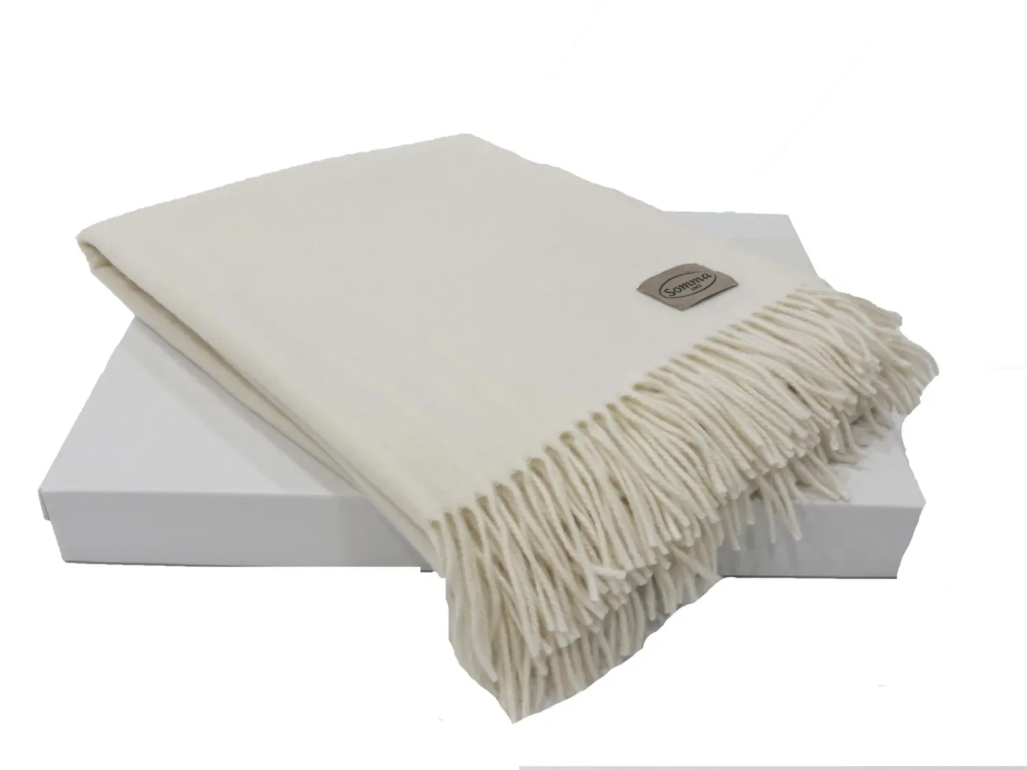 

Палантин Somma With Fringes In Cashmere 65×150, белый