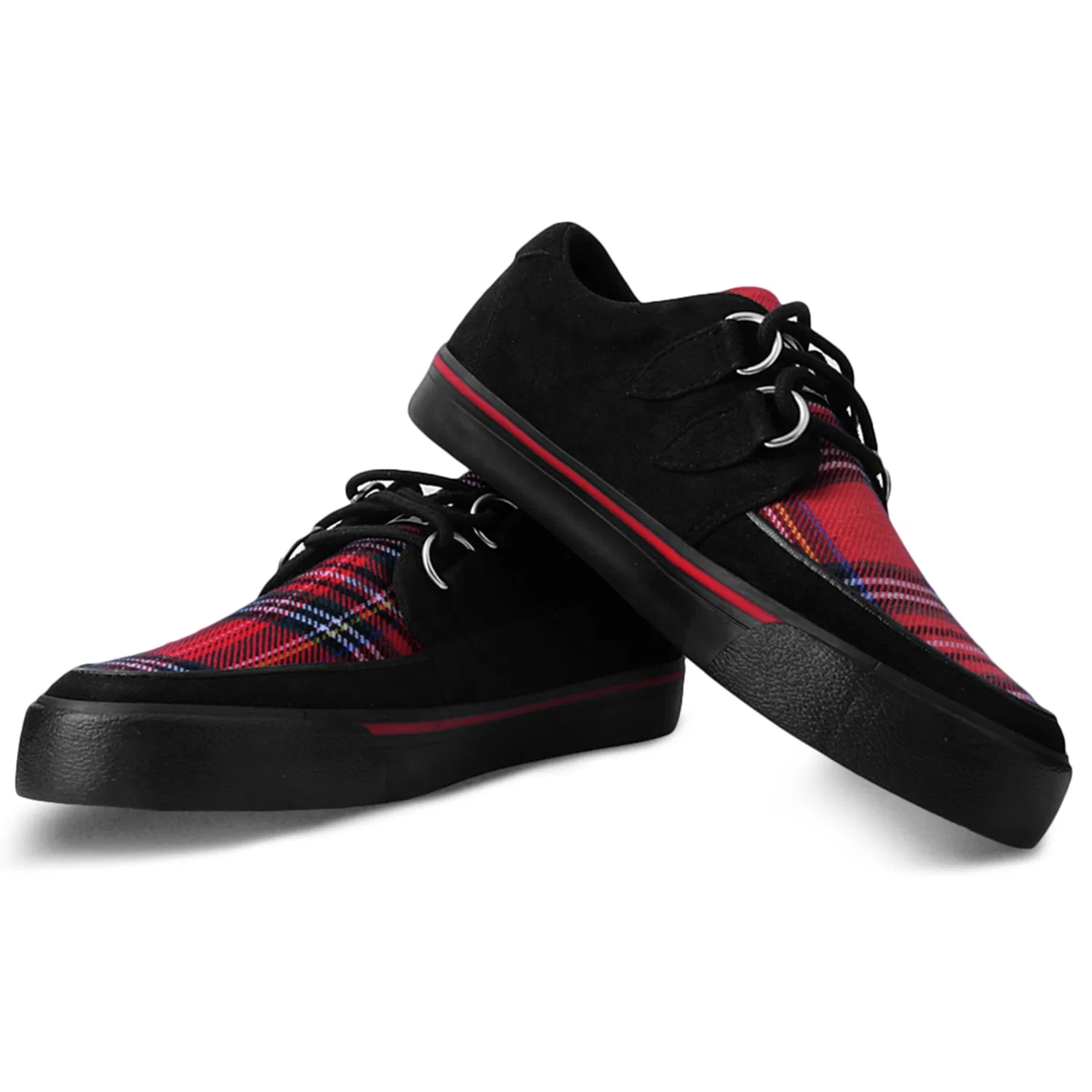 Детские кроссовки-криперы на платформе Vegan Creeper Sneaker T.U.K., Black Tartan — фото 4