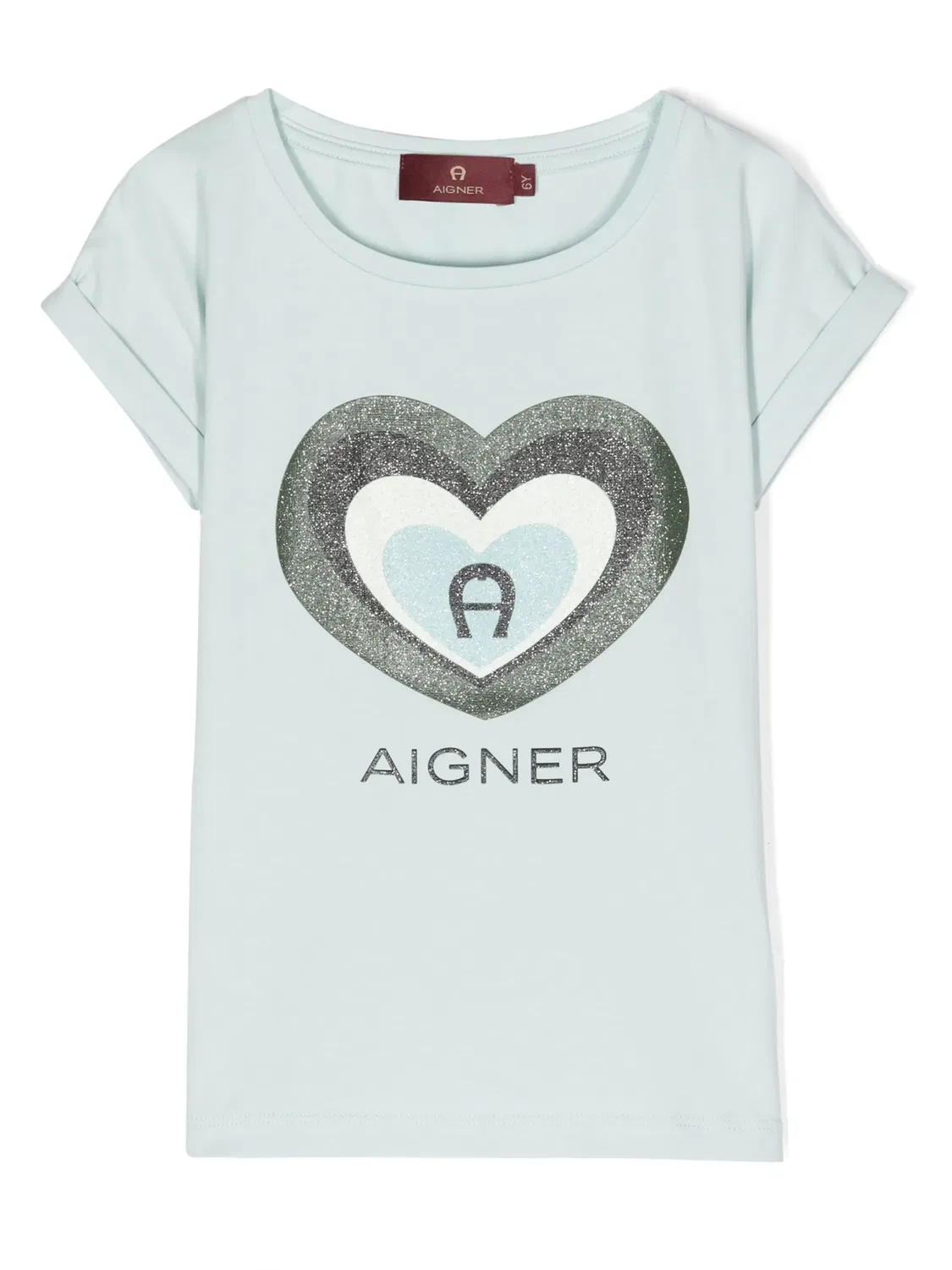 Aigner Футболка с логотипом и принтом сердца