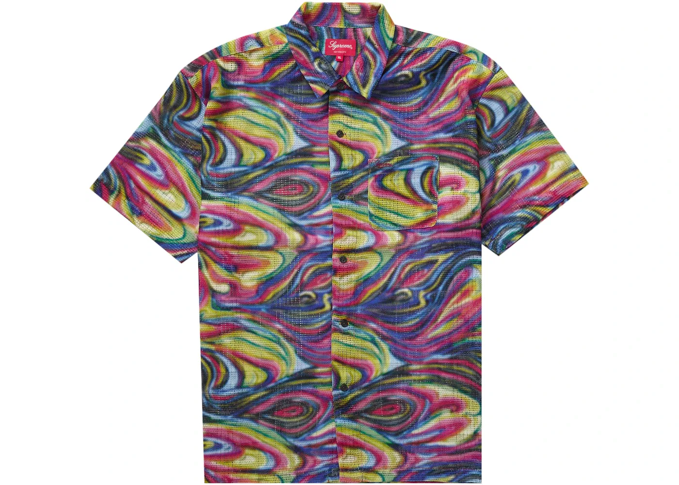 Мужская футболка с принтом Supreme Mesh Stripe S/S Shirt, Multicolor