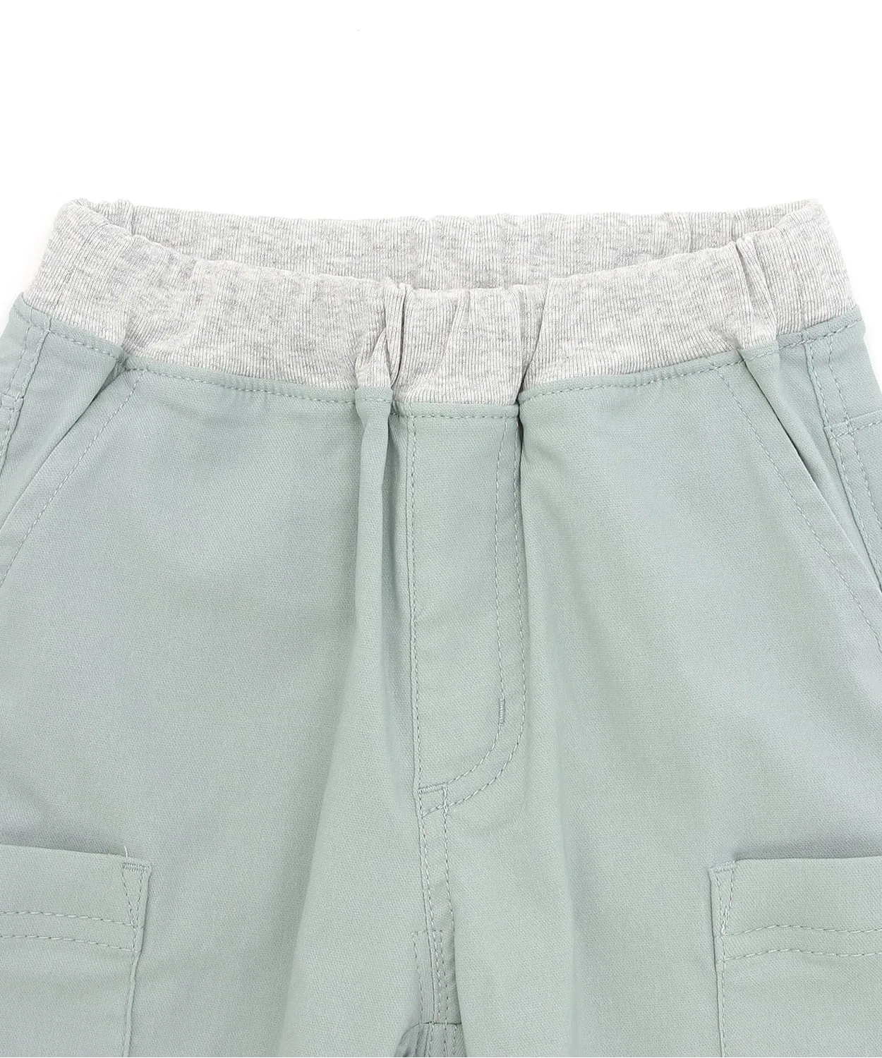 Детские шорты-карго из стрейч-твила с боковыми карманами, модель Stretch Twill Cargo Half Pants, sense of wonder, Mustard — фото 3