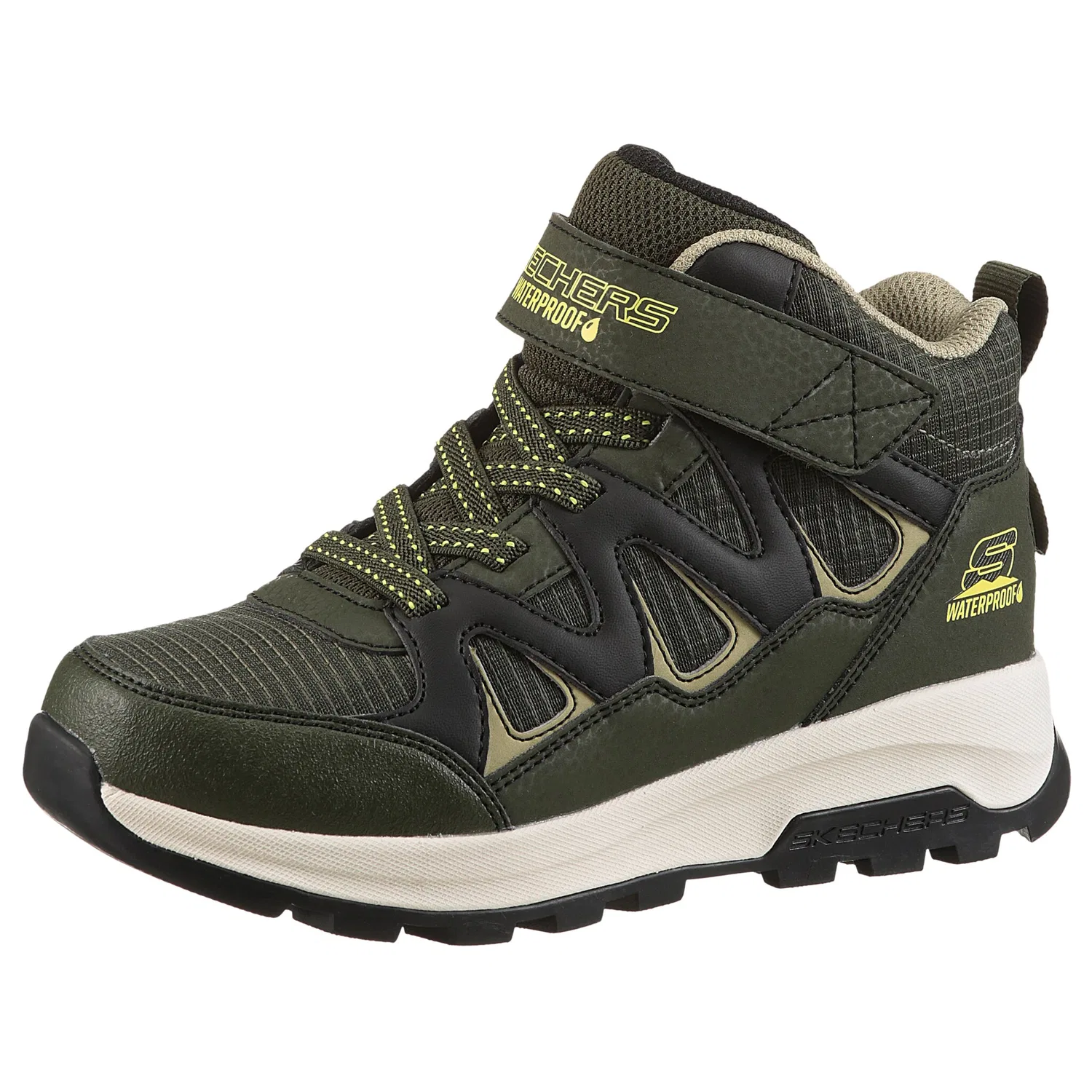 Детские ботинки с waterproof Skechers, Olive/Black
