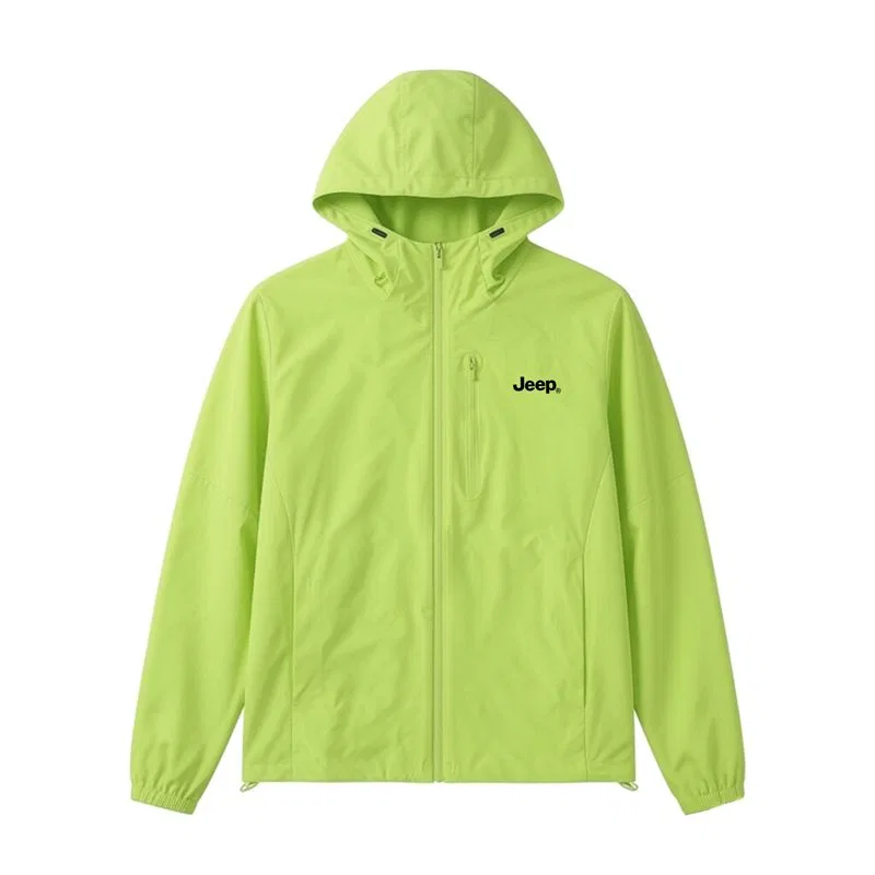 Детская ветровка с капюшоном, защита от солнца, Neon Green, Jeep