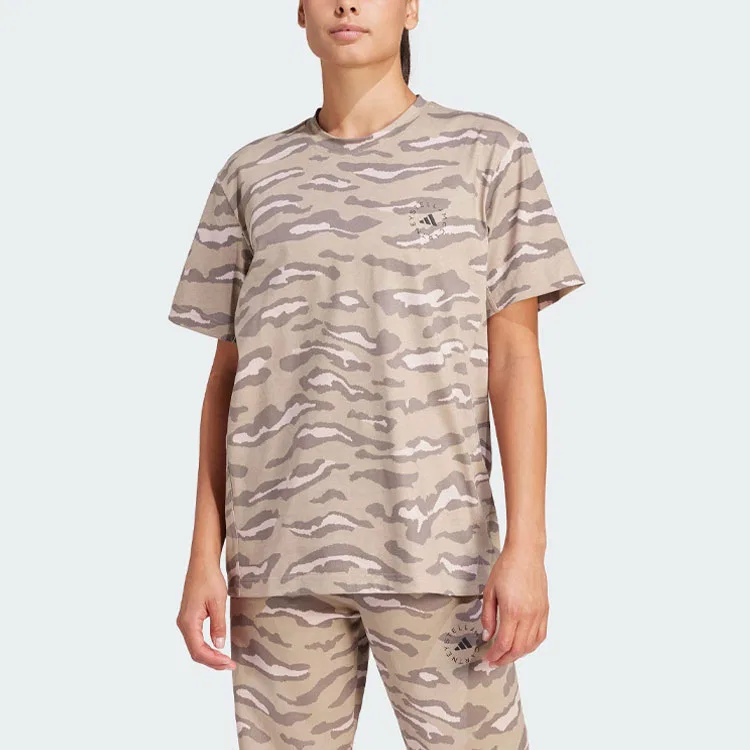 Футболка с опущенным плечом, Drop Shoulder Sleeve, Adidas, Shadow Khaki Brown — фото 3