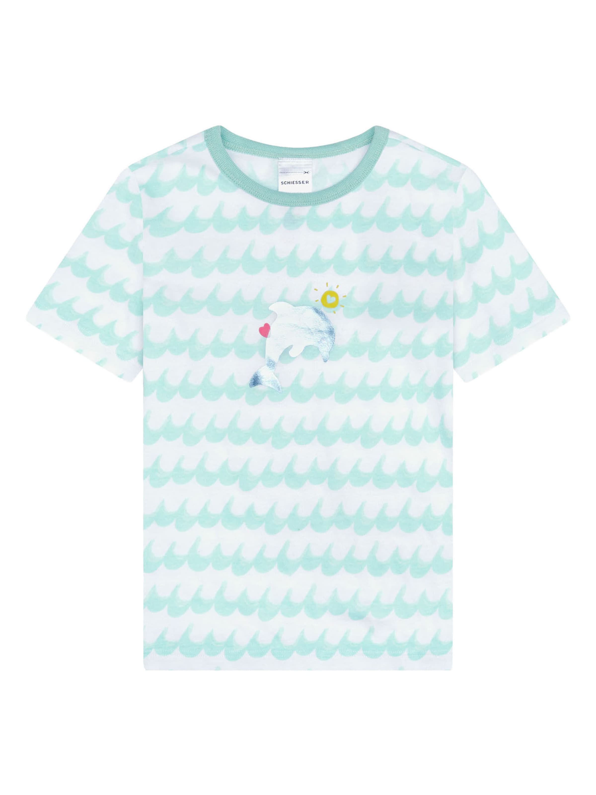 SCHIESSER Пижама 'Kids Nightwear' в цвете бирюзовый, белый — фото 2