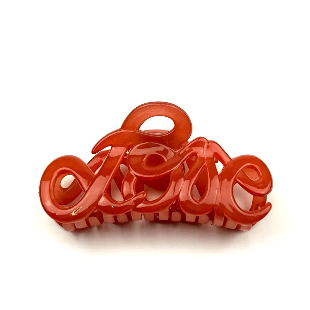 Заколка для волос Love, коралловая, 8.5 см Creative Corner, Coral Red