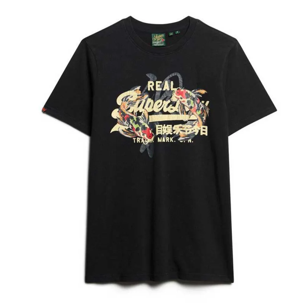 

Футболка с коротким рукавом Superdry Vl Tokyo Relaxed Fit, черный