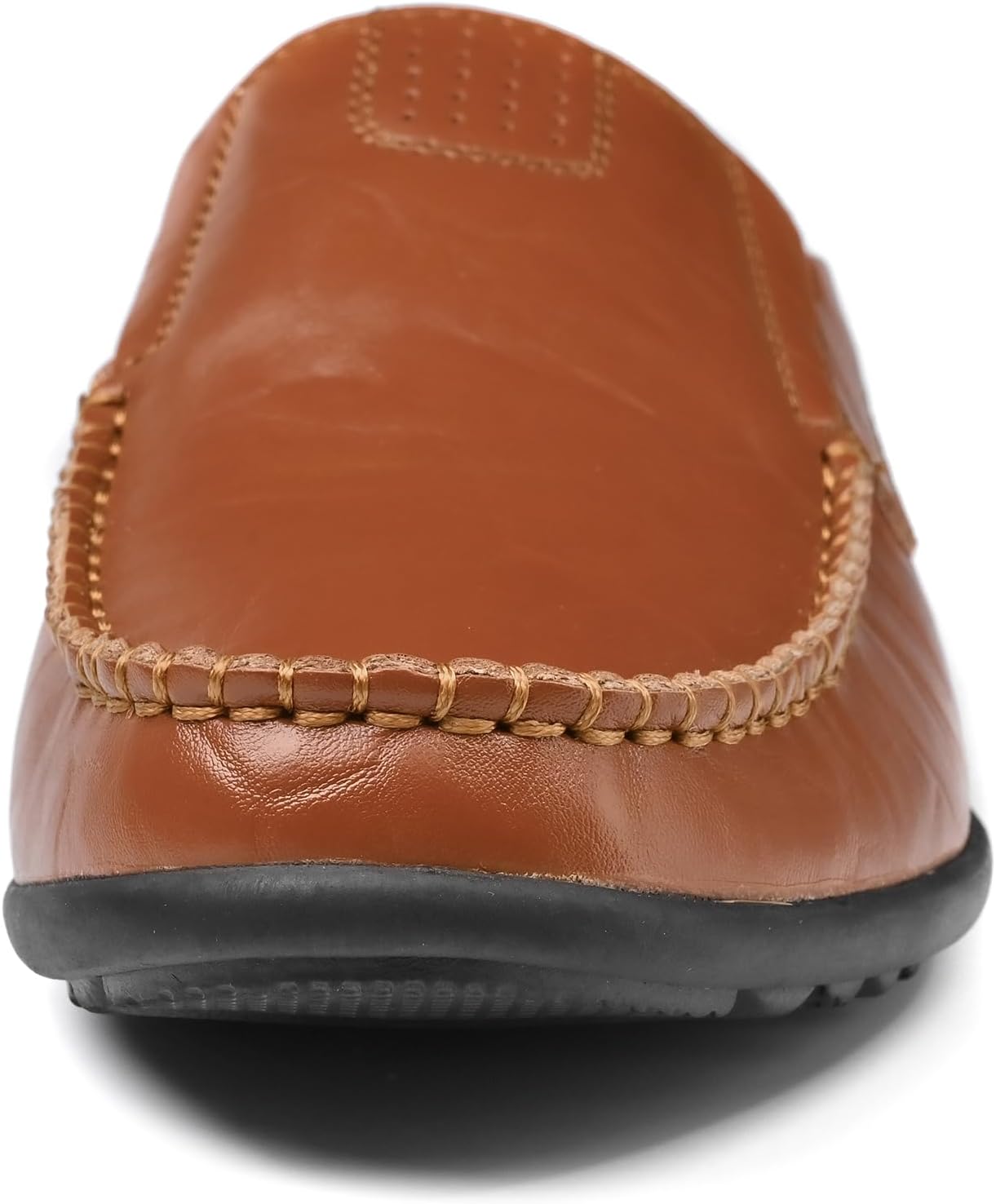 Мужские повседневные лоферы Loafer Premium из натуральной кожи, слипоны, мужские драйверские пенни-лоферы, легкие и дышащие Luodenglang, оранжевый — фото 4