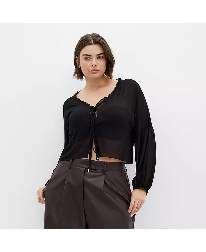 

Однотонный топ Corina Plus Size CITY CHIC, черный