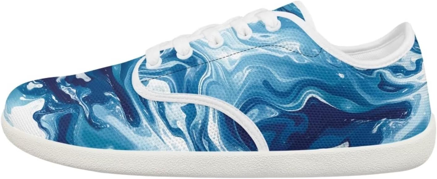 

Женские и подростковые кроссовки Forchrinse с декоративной бабочкой, широкие, для бега и тенниса, с нулевым перепадом, модные кроссовки с мягкой подошвой, голубой