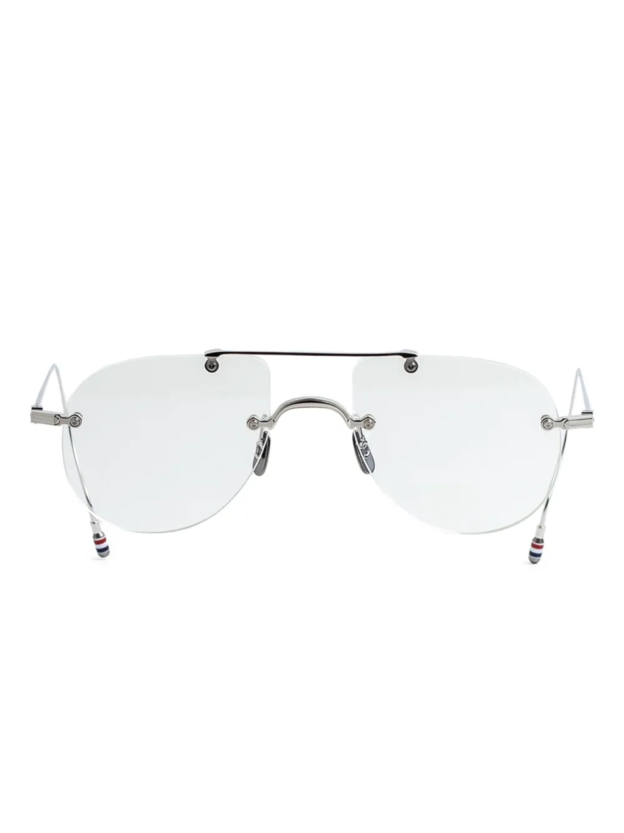 

Thom Browne Eyewear очки в круглой оправе, серебряный