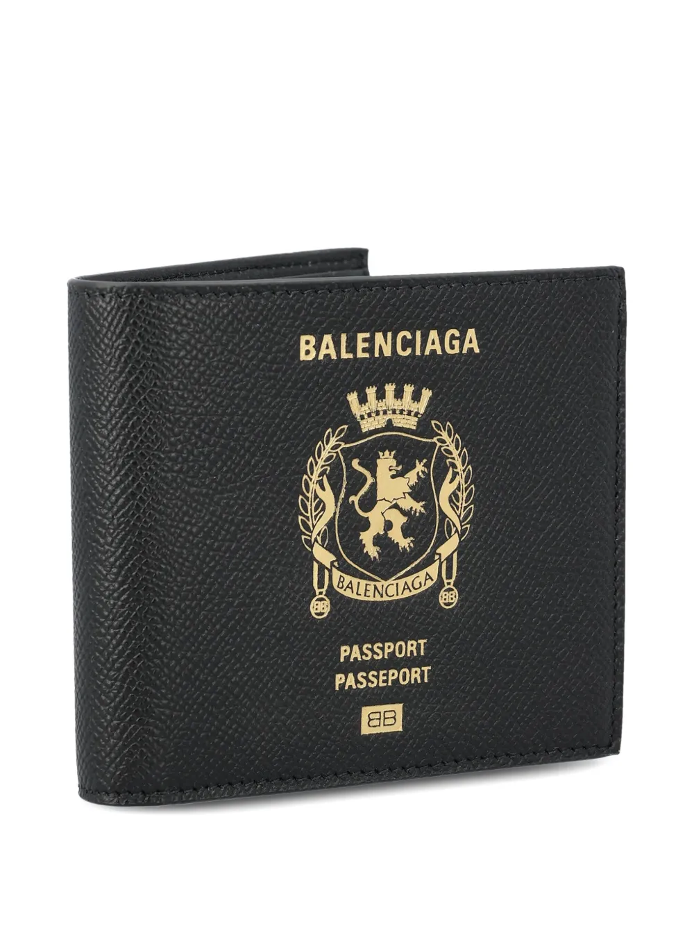 Кошелек с квадратным графическим принтом "Паспорт" Balenciaga, черный — фото 3