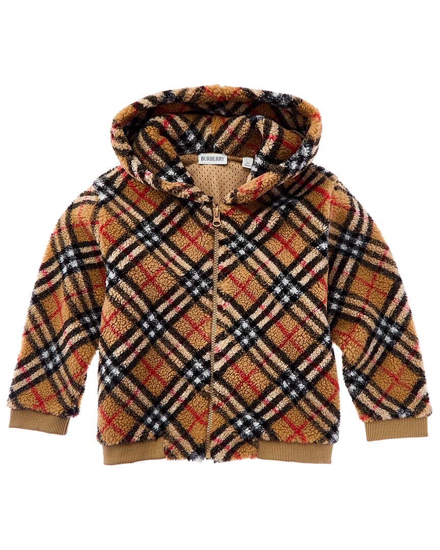 

Толстовка с капюшоном Burberry Vintage Check из флиса, коричневый