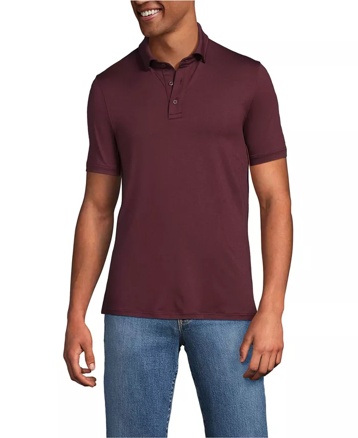 

Мужская поло с коротким рукавом для прохлады и комфорта Lands' End, красный